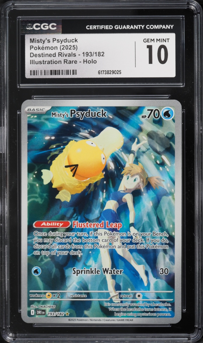 2025 Pokemon Scarlet & Violet Destined Rivals IR Misty's Psyduck #193 CGC 10 GEM MINT