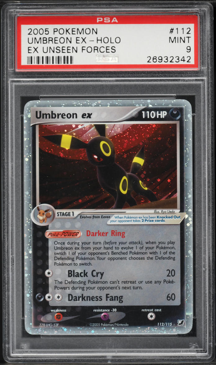 2005 Pokemon EX Unseen Forces Holo Umbreon ex #112 PSA 9 MINT