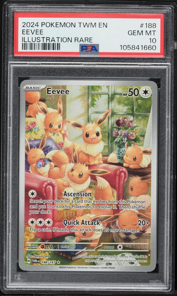2024 Pokemon Scarlet & Violet Twilight Masquerade IR Eevee #188 PSA 10 GEM MINT