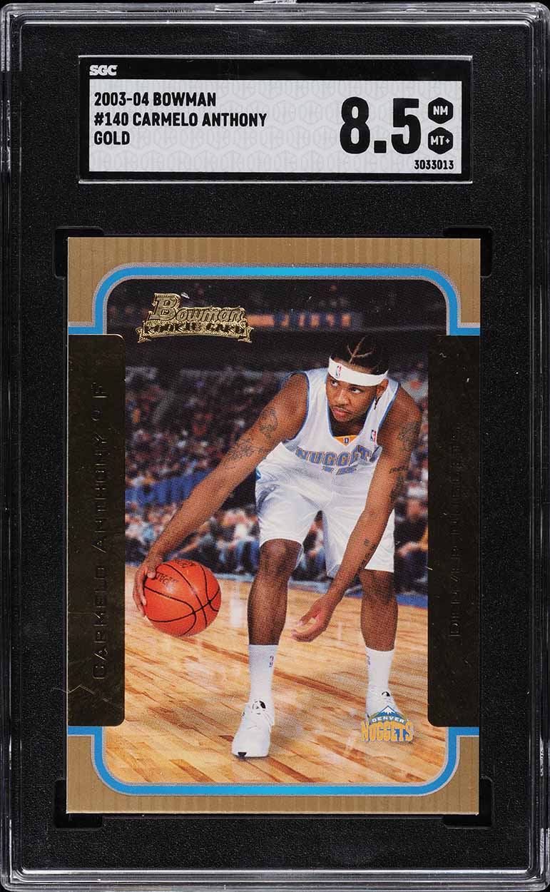 2003 Bowman Rookies & Stars Gold Carmelo Anthony ROOKIE RC #140 SGC 8.5 NM-MT+
