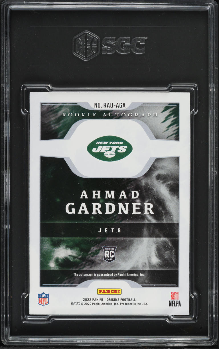 2022 Panini Origins Ahmad Gardner ROOKIE AUTO #RAU-AGA SGC 9.5 MINT+