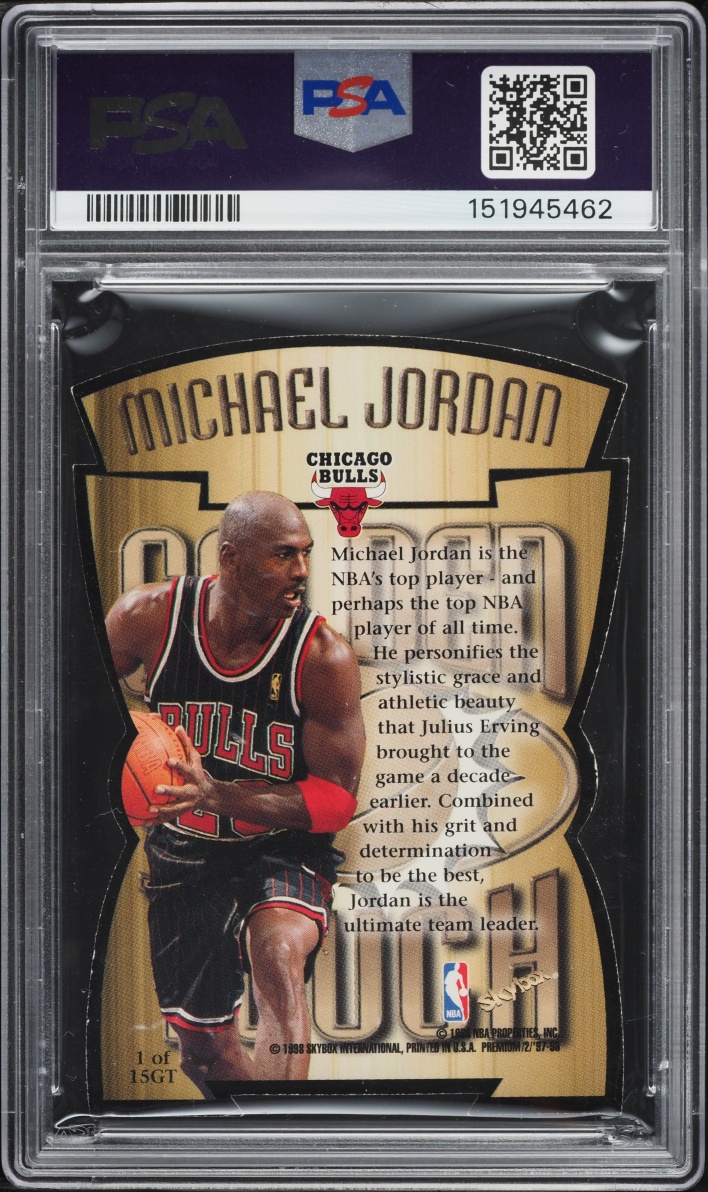1997 Skybox Premium Golden Touch Michael Jordan #1GT PSA 6 EXMT