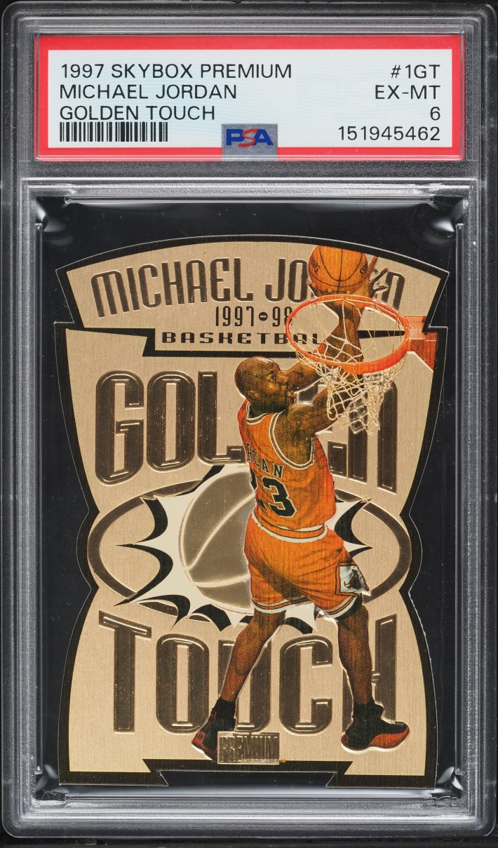 1997 Skybox Premium Golden Touch Michael Jordan #1GT PSA 6 EXMT