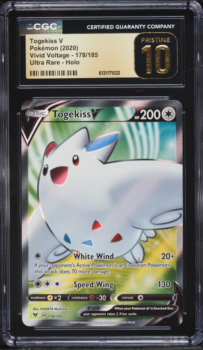 2020 Pokemon Sword & Shield Vivid Voltage Full Art Togekiss V #178 CGC 10 PRISTINE