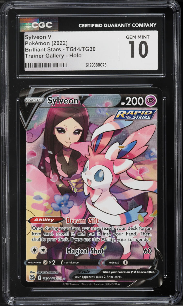 2022 Pokemon Sword & Shield Brilliant Stars CHR Sylveon V #TG14 CGC 10 GEM MINT