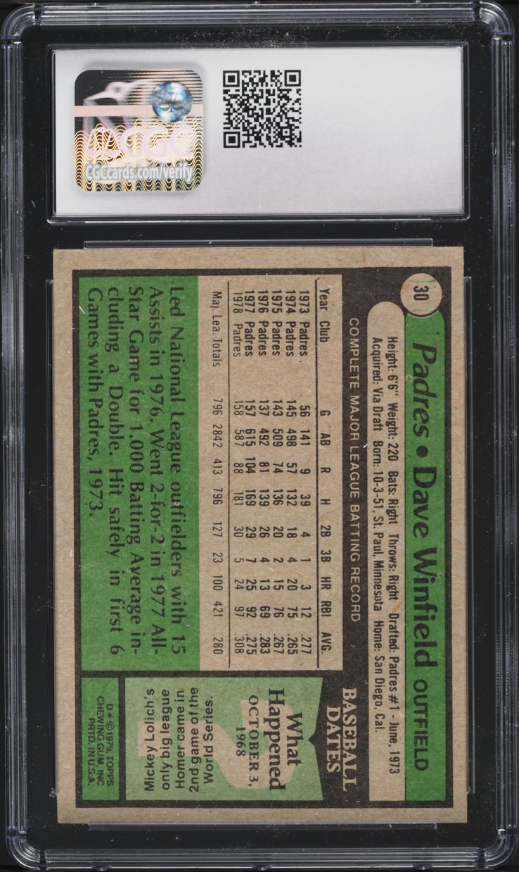 1979 Topps Dave Winfield #30 CGC 6.5 EXMT+