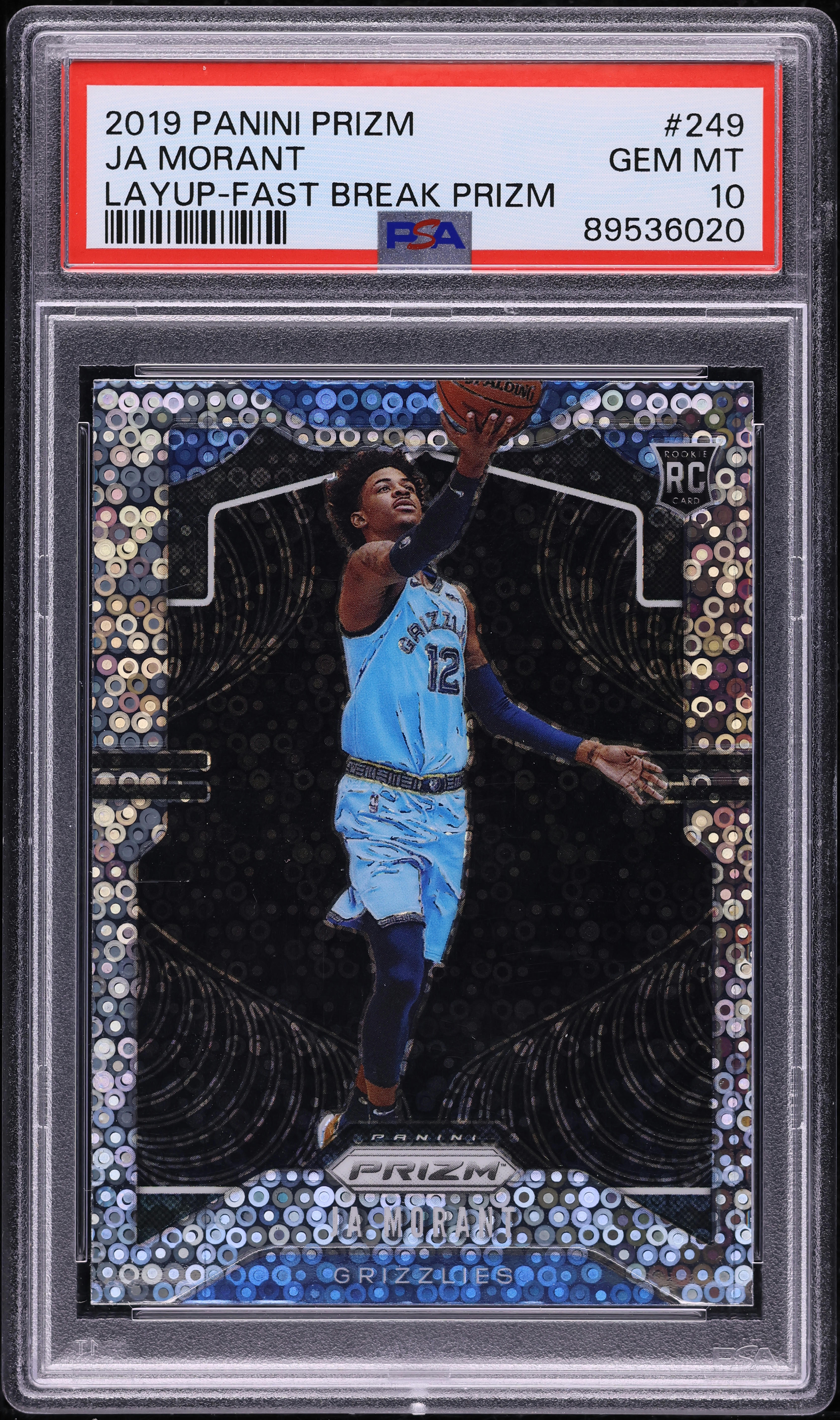 2019 Panini Prizm Variation Fast Break Ja Morant ROOKIE #249