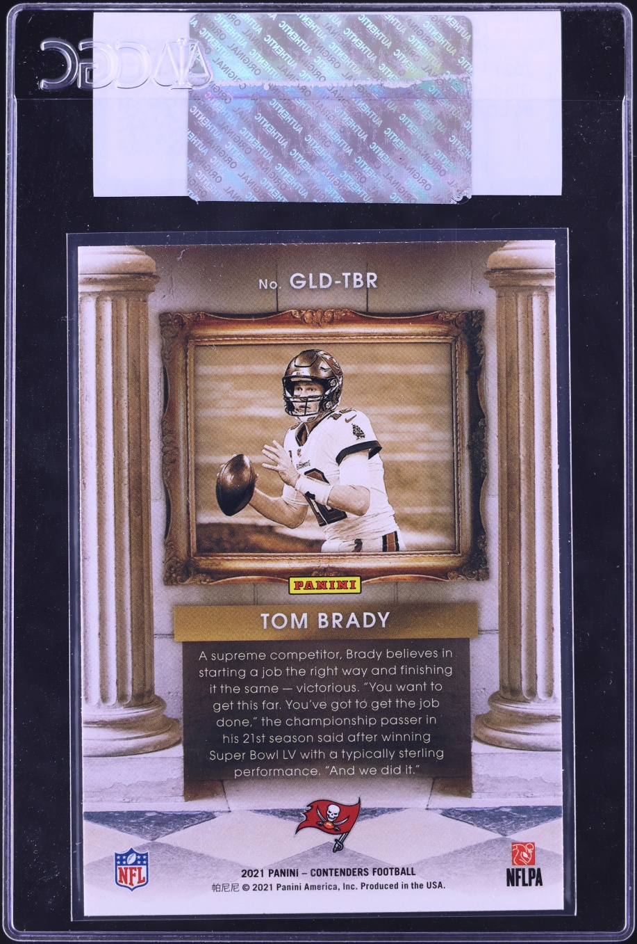 2021 Panini Contenders Gladiators Tom Brady #GLD-TBR CGC AUTH