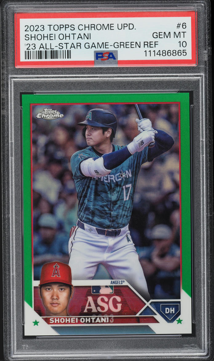 2023 Topps Chrome Update All-Star Game Green Shohei Ohtani /99 #6 PSA 10 GEM
