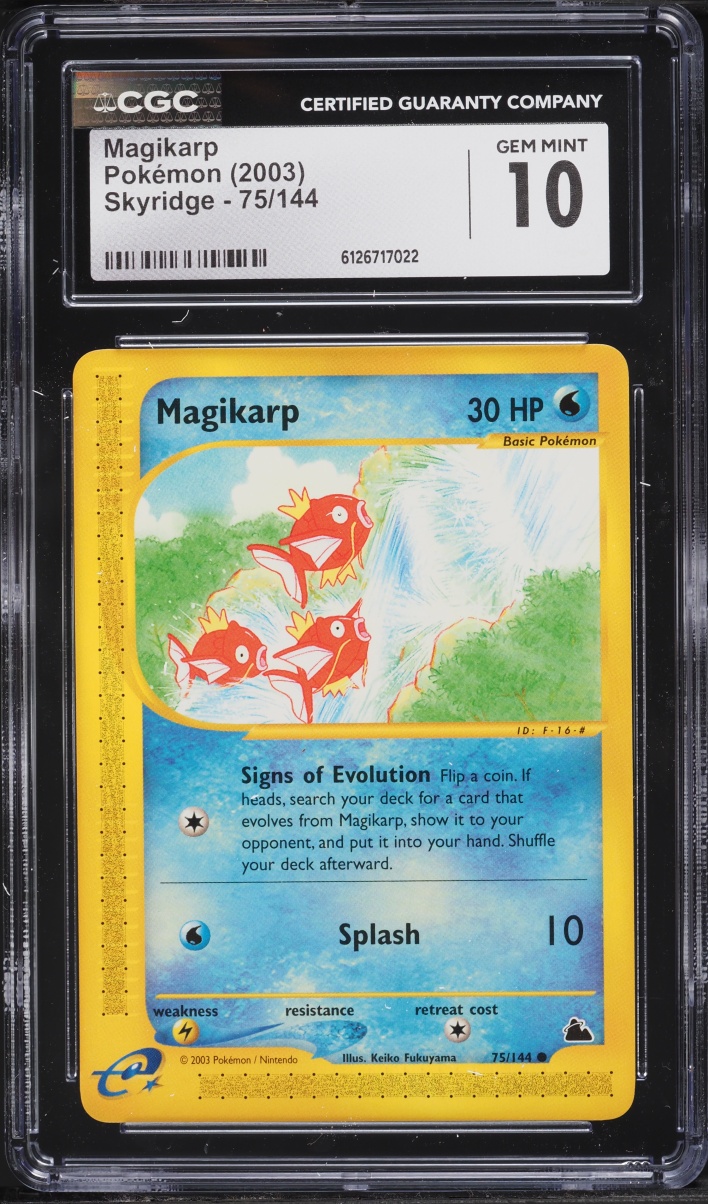 2003 Pokemon Skyridge Magikarp #75 CGC 10 GEM MINT