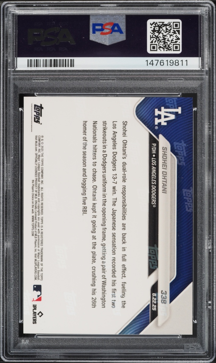 2025 Topps Now Shohei Ohtani #338 PSA 10 GEM MINT