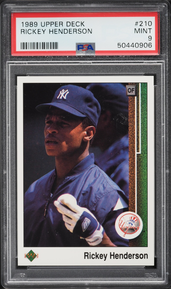 1989 Upper Deck Rickey Henderson #210 PSA 9 MINT