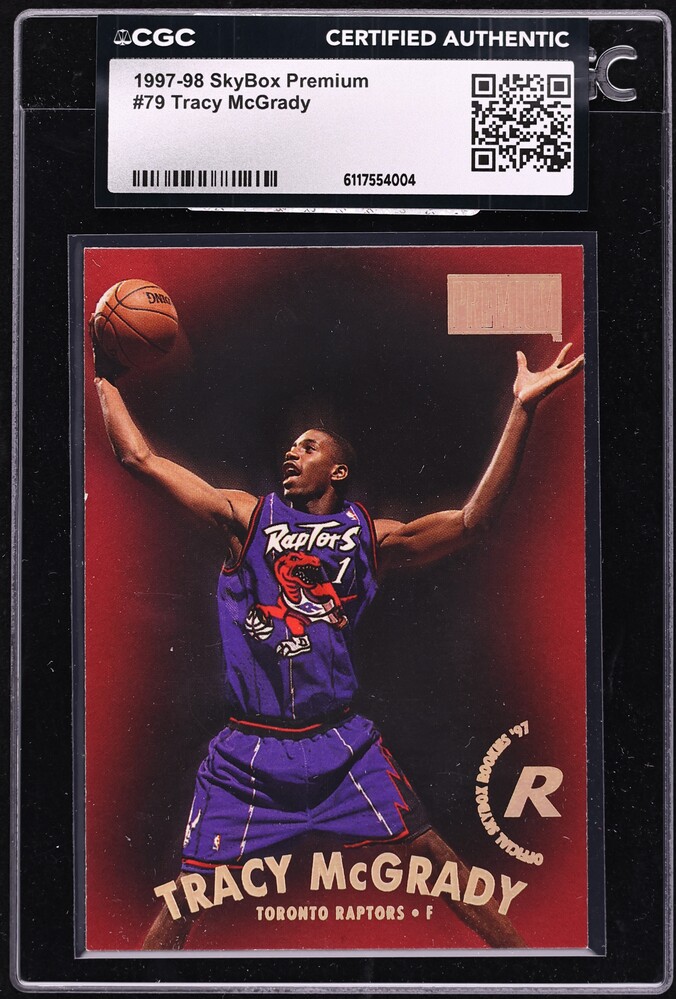 1997 Skybox Premium Tracy McGrady ROOKIE #79 CGC AUTH