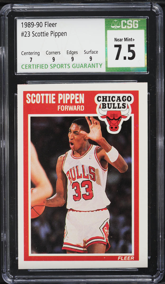 1989 Fleer Basketball Scottie Pippen #23 CSG 7.5 NRMT+