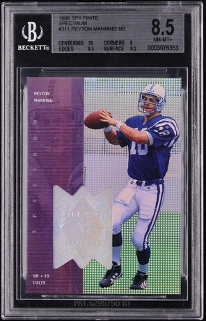 1998 Ultra Platinum Medallion Peyton Manning ROOKIE /66 #416P PSA