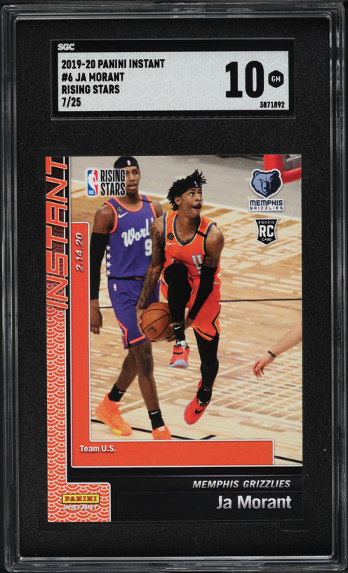 2019 Panini Mosaic Reactive Orange Ja Morant ROOKIE #219 PSA 10
