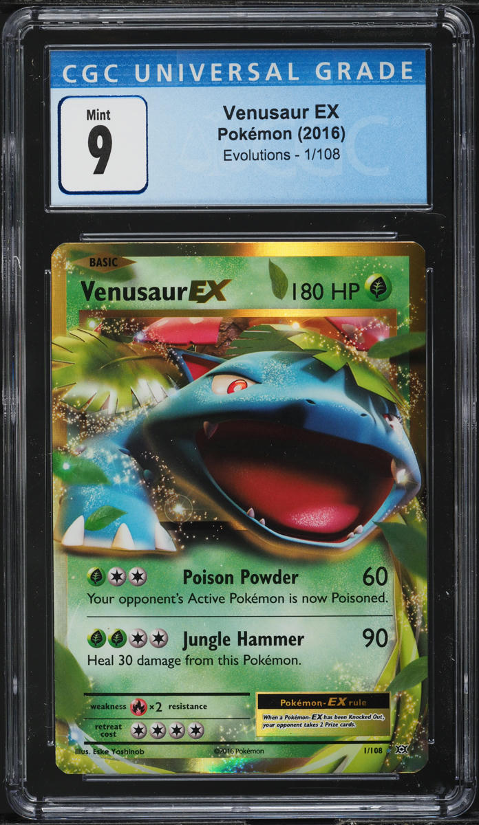 2016 Pokemon XY Evolutions Venusaur EX #1 CGC 9 MINT