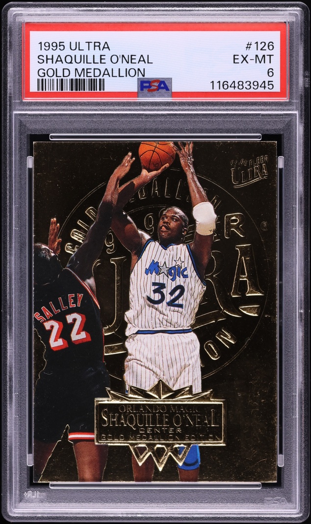 1995 Ultra Gold Medallion Shaquille O'Neal #126 PSA 6 EXMT