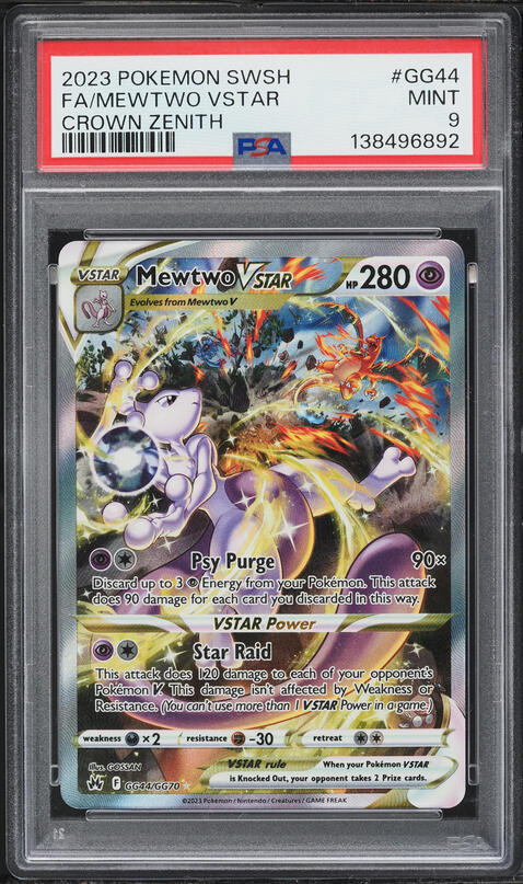 ポケモンカードゲーム Mewtwo VSTAR 2023 Crown Zenith Gem Mint 2023 Pokemon Sword & Shield Crown Zenith Alt Art Mewtwo VSTAR
