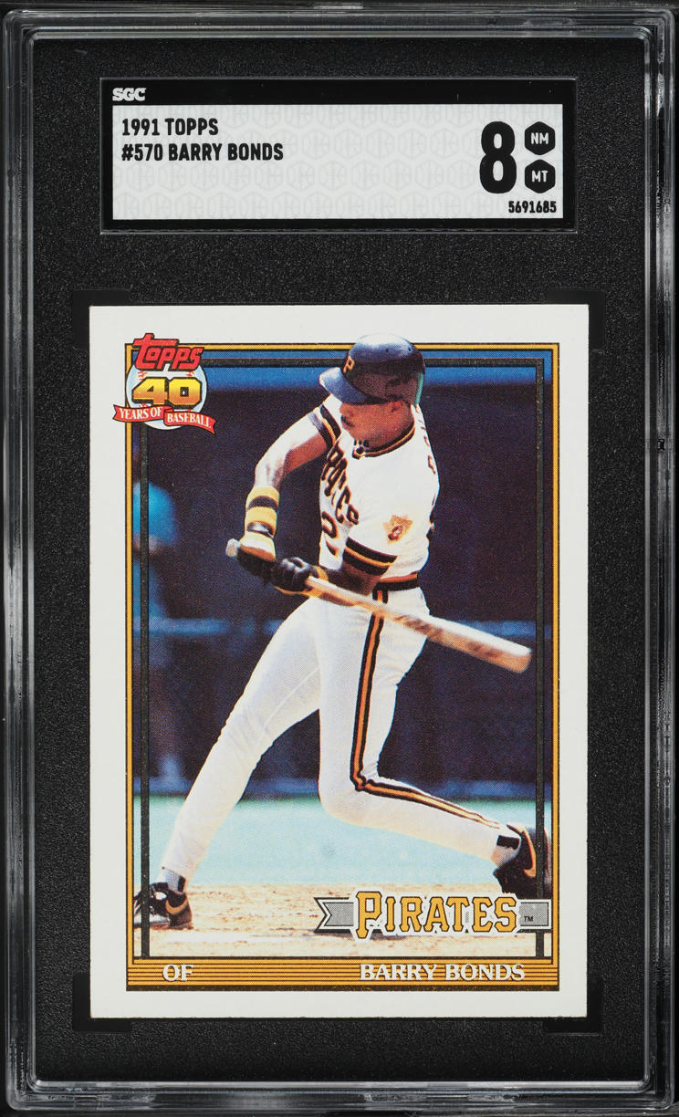 1991 Topps Barry Bonds #570 SGC 8 NM-MT