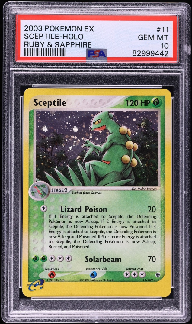 2003 Pokemon EX Ruby & Sapphire Holo Sceptile #11 PSA 10 GEM MINT