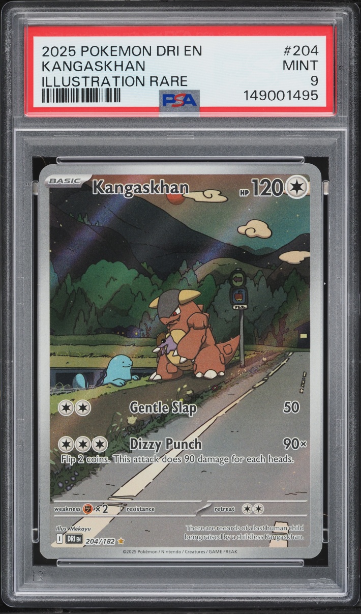2025 Pokemon Scarlet & Violet Destined Rivals IR Kangaskhan #204 PSA 9 MINT