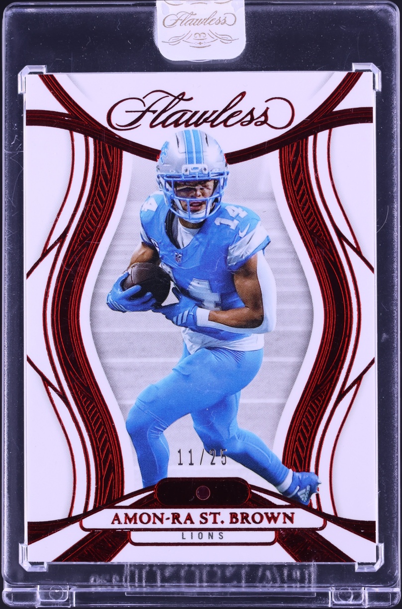 2025 Panini Flawless Ruby Gems Amon-Ra St. Brown /25 #20