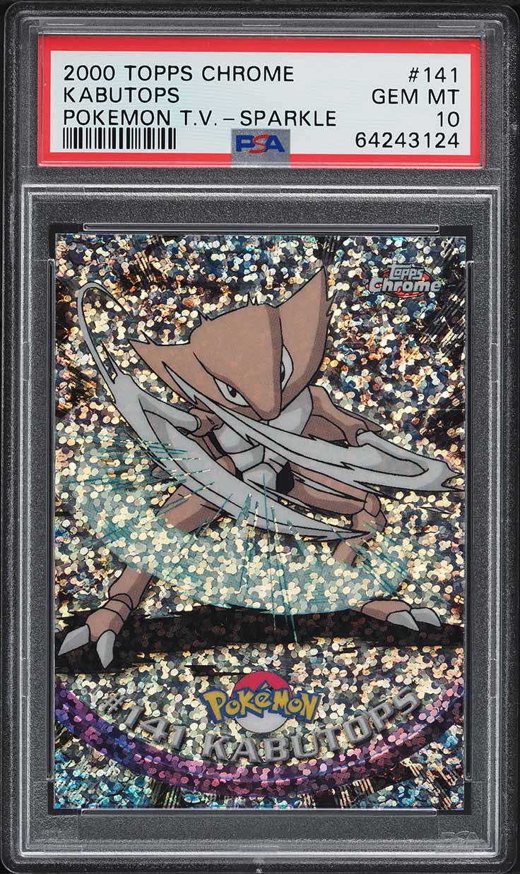 2000 Topps Chrome Pokemon Series 2 Sparkle Kabutops #141 PSA 10 GEM MINT