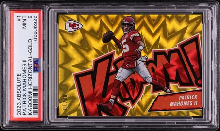 2023 Absolute Kaboom Horizontal Gold Patrick Mahomes II /10 #1 PSA