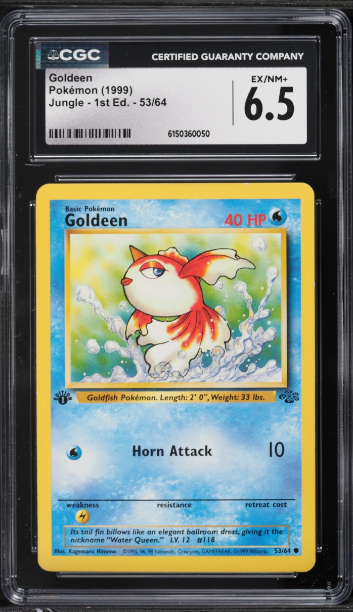 1999 Pokemon Jungle 1st Edition Goldeen #53 CGC 6.5 EXMT+