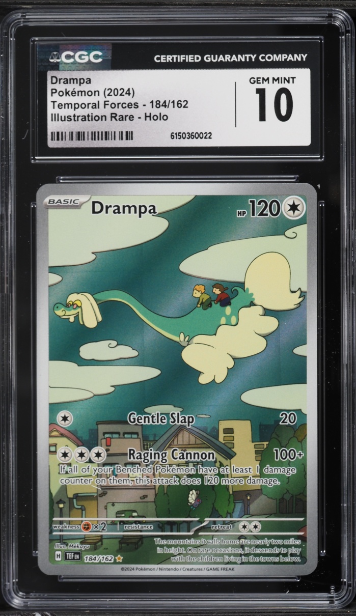 2024 Pokemon Scarlet & Violet Temporal Forces IR Drampa #184 CGC 10 GEM MINT