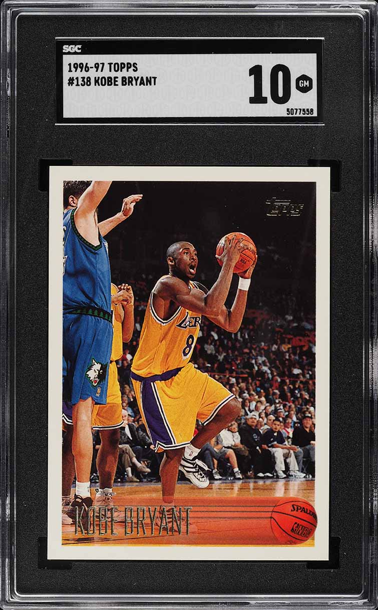 1996 Topps Basketball Kobe Bryant ROOKIE #138 PSA 9 MINT on