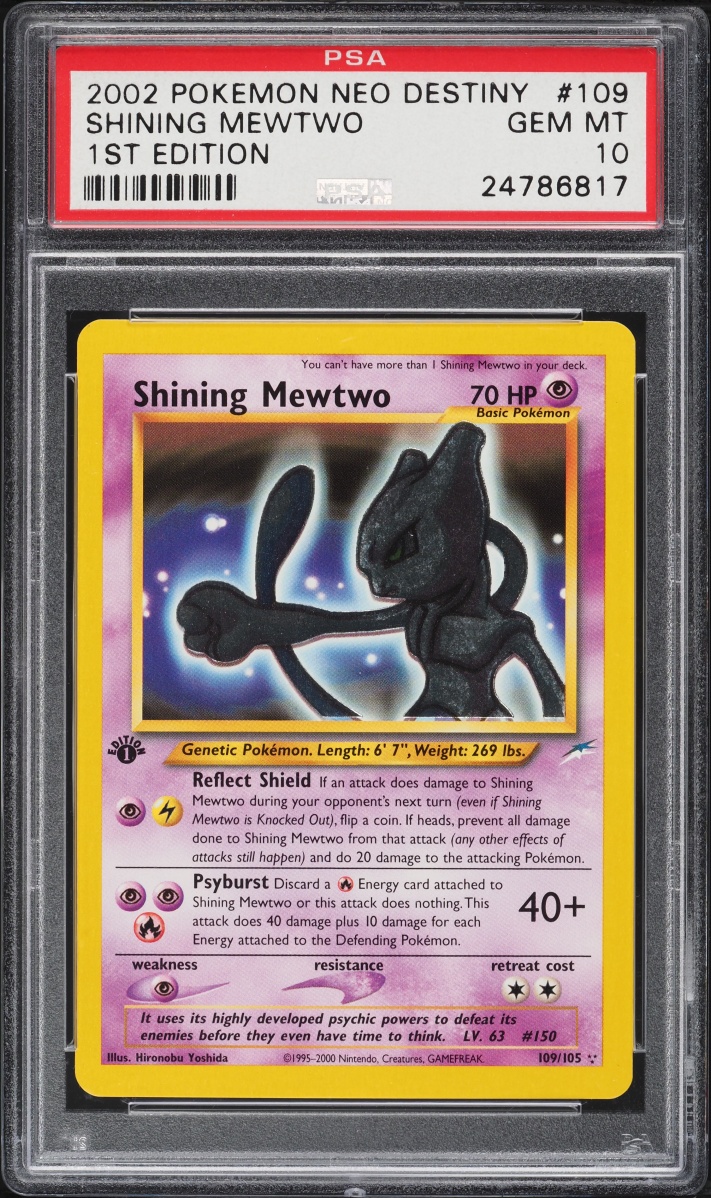 2002 Pokemon Neo Destiny 1st Edition Shining Mewtwo #109 PSA 10 GEM MINT