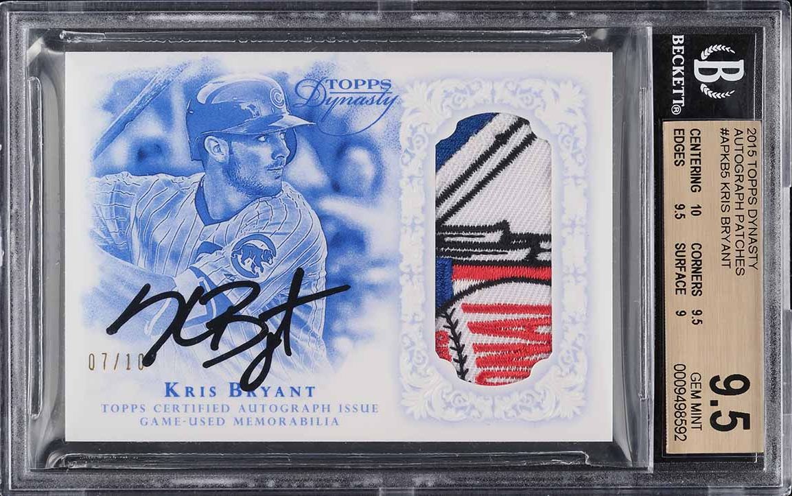 2016 Topps Now Kris Bryant BASE PATCH AUTO /99 #370-B FANATICS
