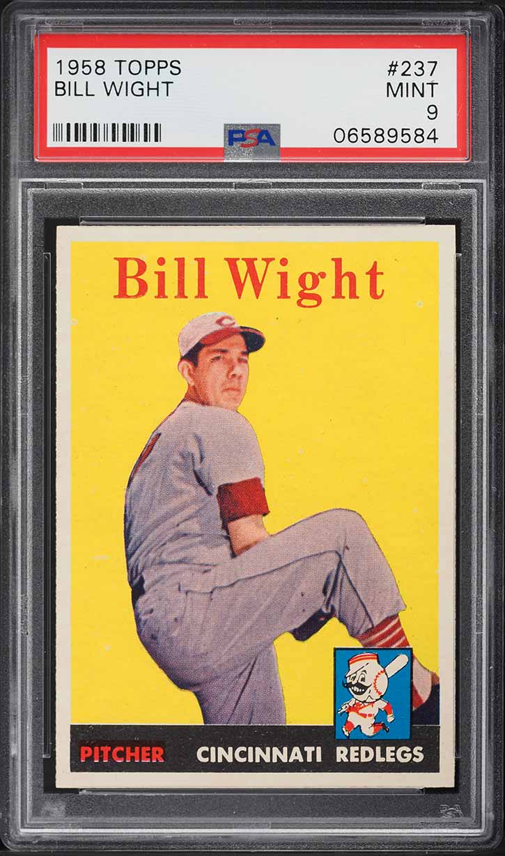 1958 Topps Bill Wight #237 PSA 9 MINT