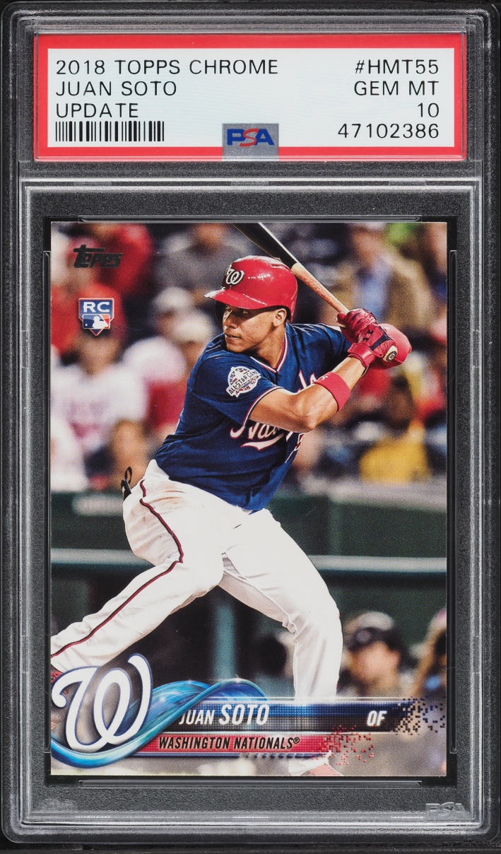 2018 Topps Chrome Update Juan Soto ROOKIE #HMT55 PSA 10 GEM MINT