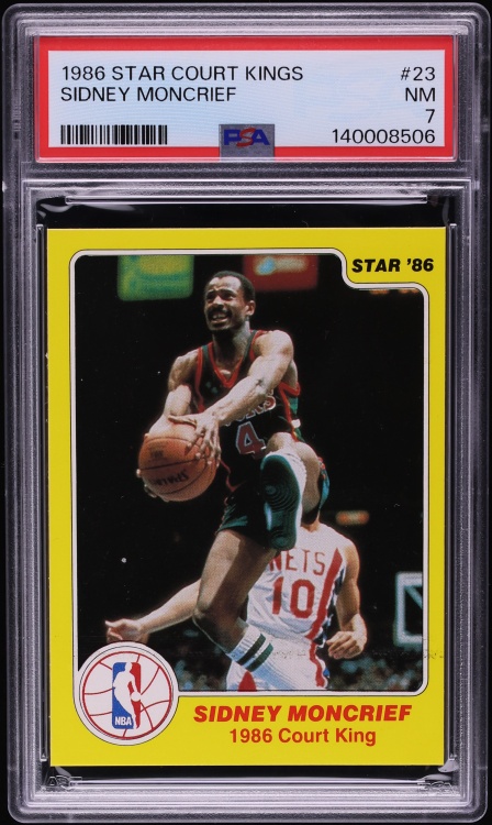 1986 Star Court Kings Sidney Moncrief #23 PSA 7 NRMT