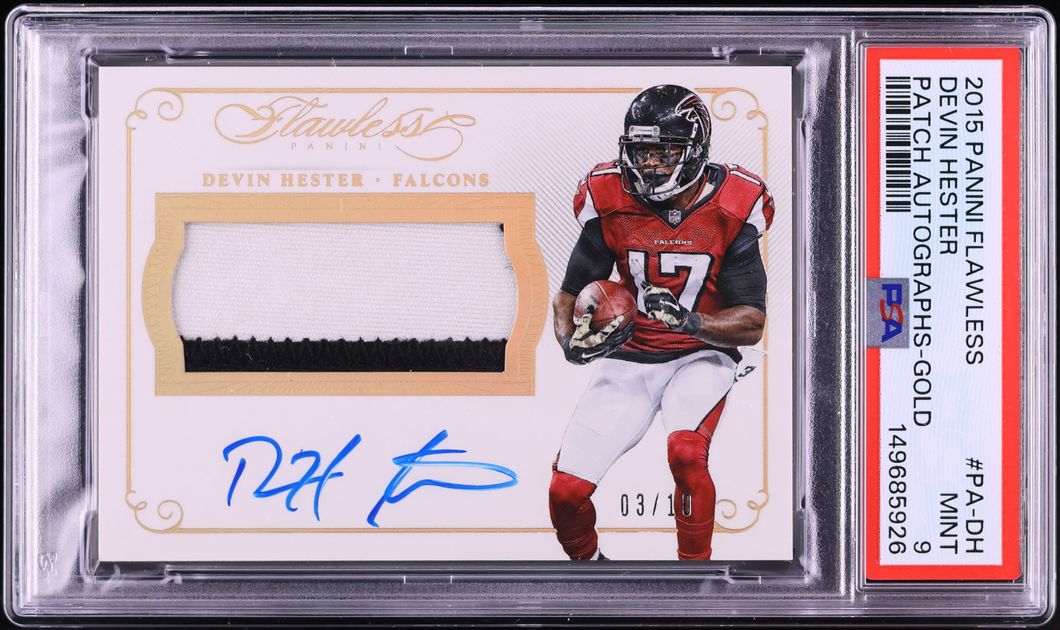 2015 Panini Flawless Gold Devin Hester PATCH AUTO /10 #PA-DH PSA 9 MINT - Photo 1
