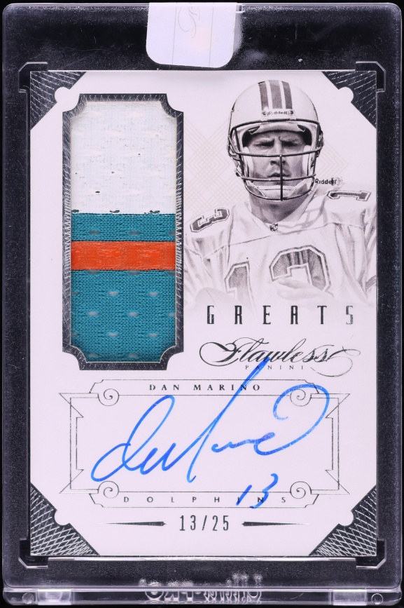 2014 Panini Flawless Greats Dan Marino PATCH AUTO JERSEY # 13/25 #13 - Photo 1