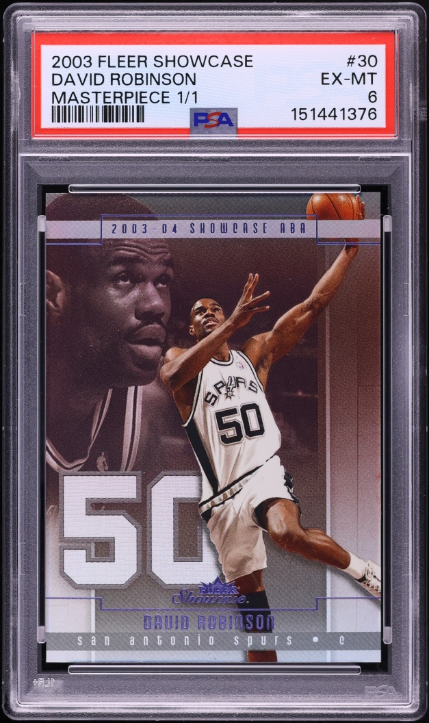 2003 Fleer Showcase Masterpiece David Robinson 1/1 #30 PSA 6 EXMT - Photo 1