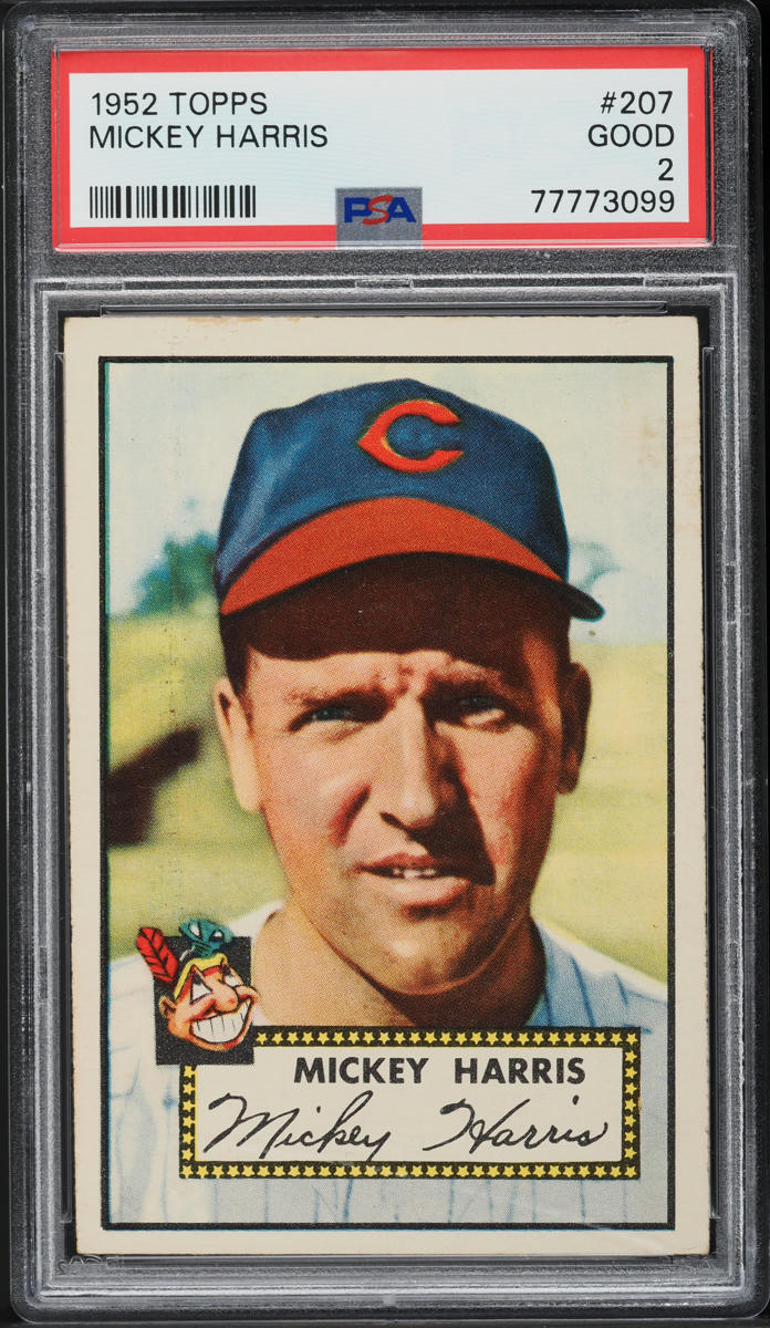1952 Topps Mickey Harris #207 PSA 2 GD