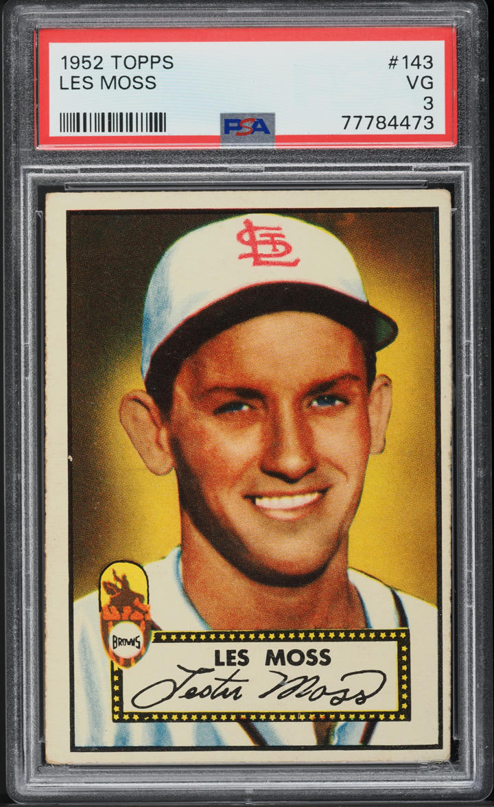 1952 Topps Les Moss #143 PSA 3 VG
