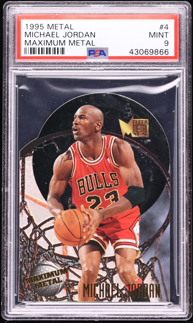 1995 Metal Maximum Metal Die-Cut Michael Jordan #4 PSA 9 MINT