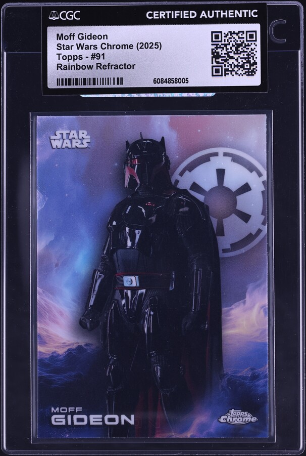 2025 Topps Chrome Star Wars Prism Refractor Moff Gideon #91 CGC