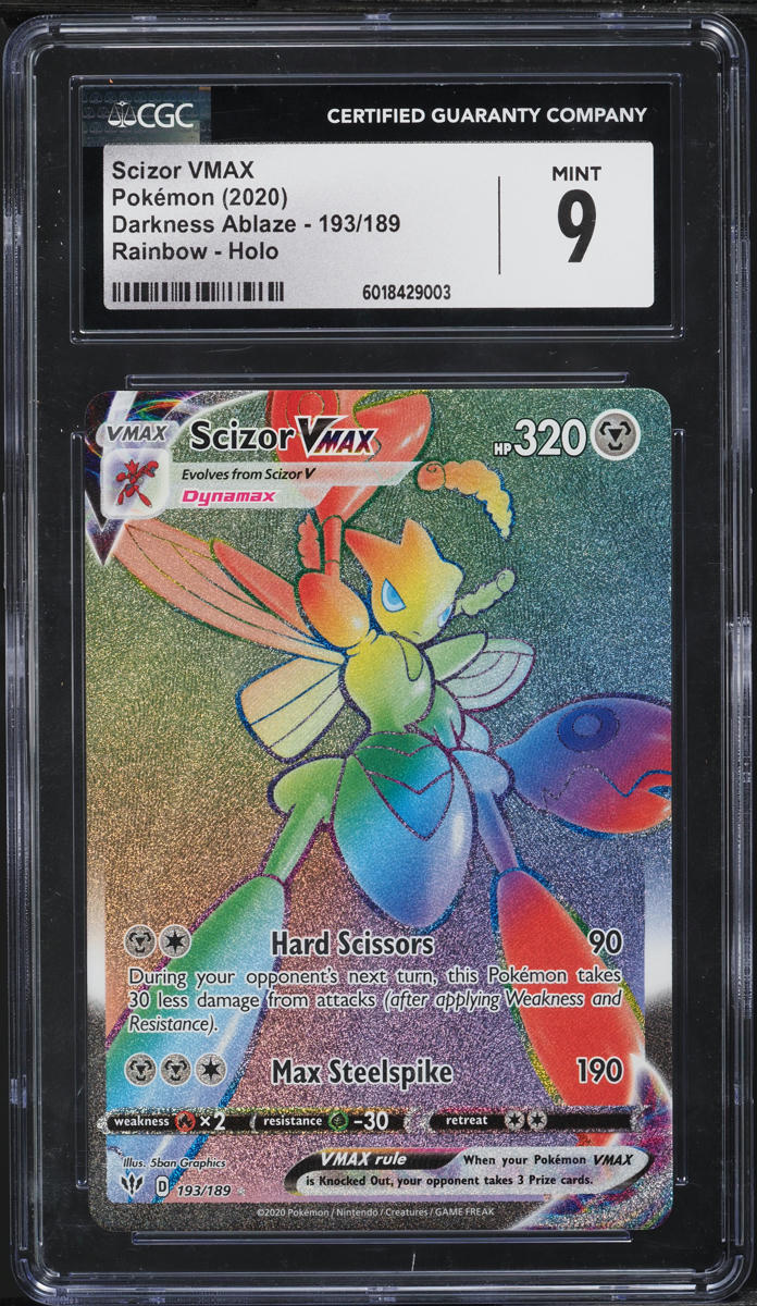 2020 Pokemon SWSH Darkness Ablaze Hyper Rare Scizor VMAX #193 CGC 9 MINT