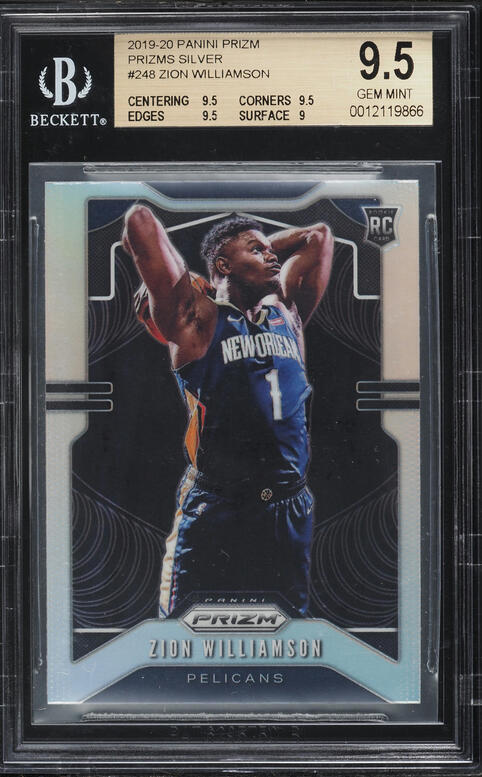 2019 Panini Mosaic Fast Break Silver Zion Williamson ROOKIE #209