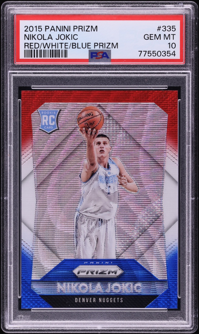 2015 Panini Prizm Red White Blue Nikola Jokic ROOKIE #335 PSA 10 GEM MINT