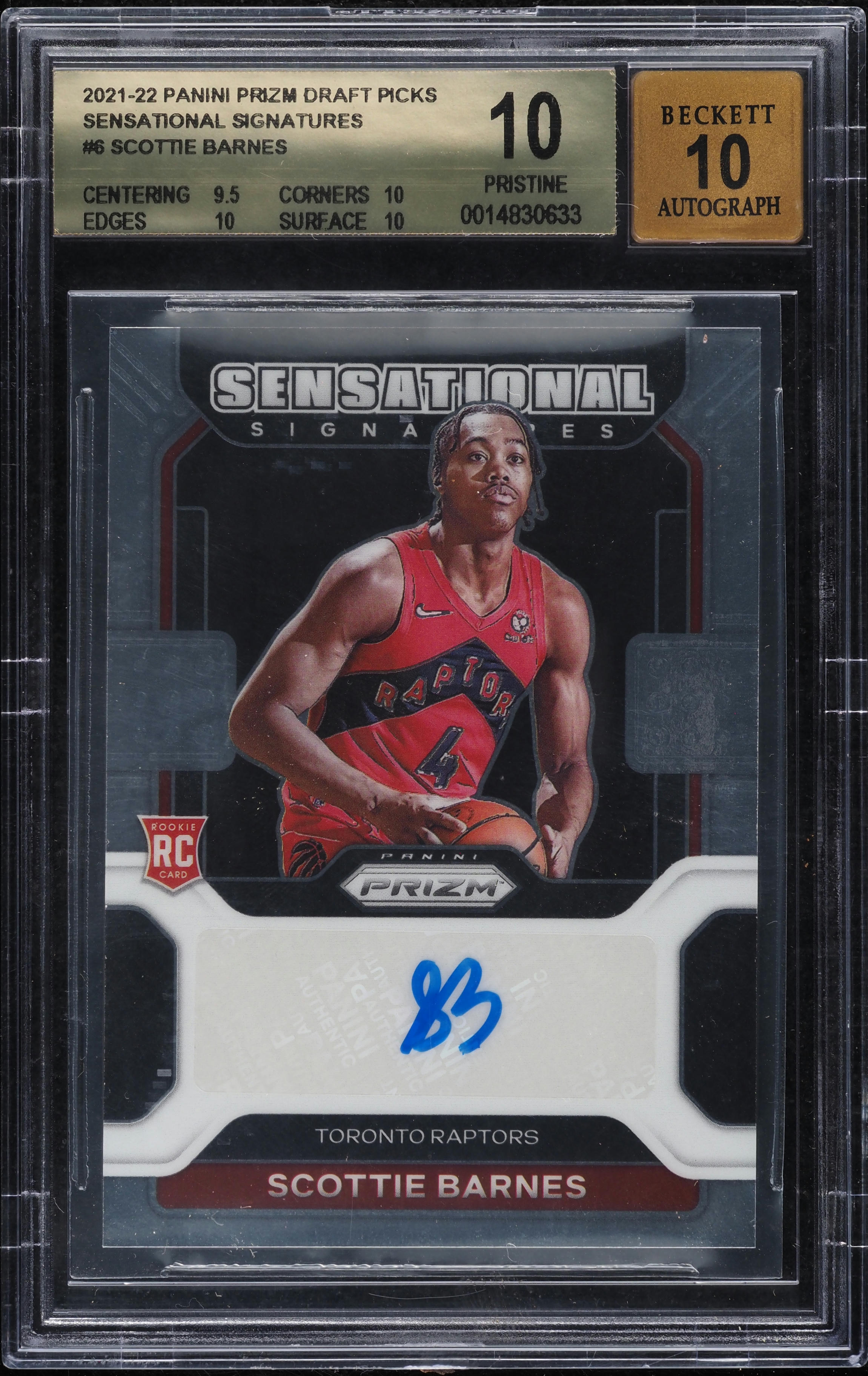 2021 Panini Prizm Mojo Scottie Barnes ROOKIE /25 #320 PSA 9 MINT