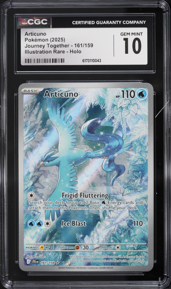 2025 Pokemon Scarlet & Violet Journey Together IR Articuno #161 CGC 10 GEM MINT