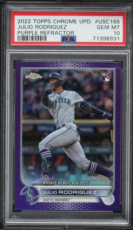 2022 Topps Chrome Purple Refractor Julio Rodriguez ROOKIE AUTO